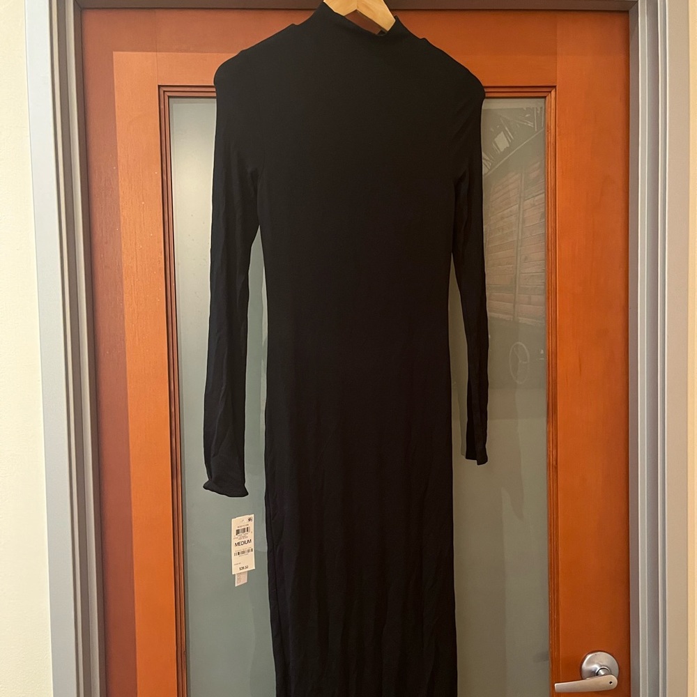 NWT Macy’s Bar III Black MIDI Bodycon Dress